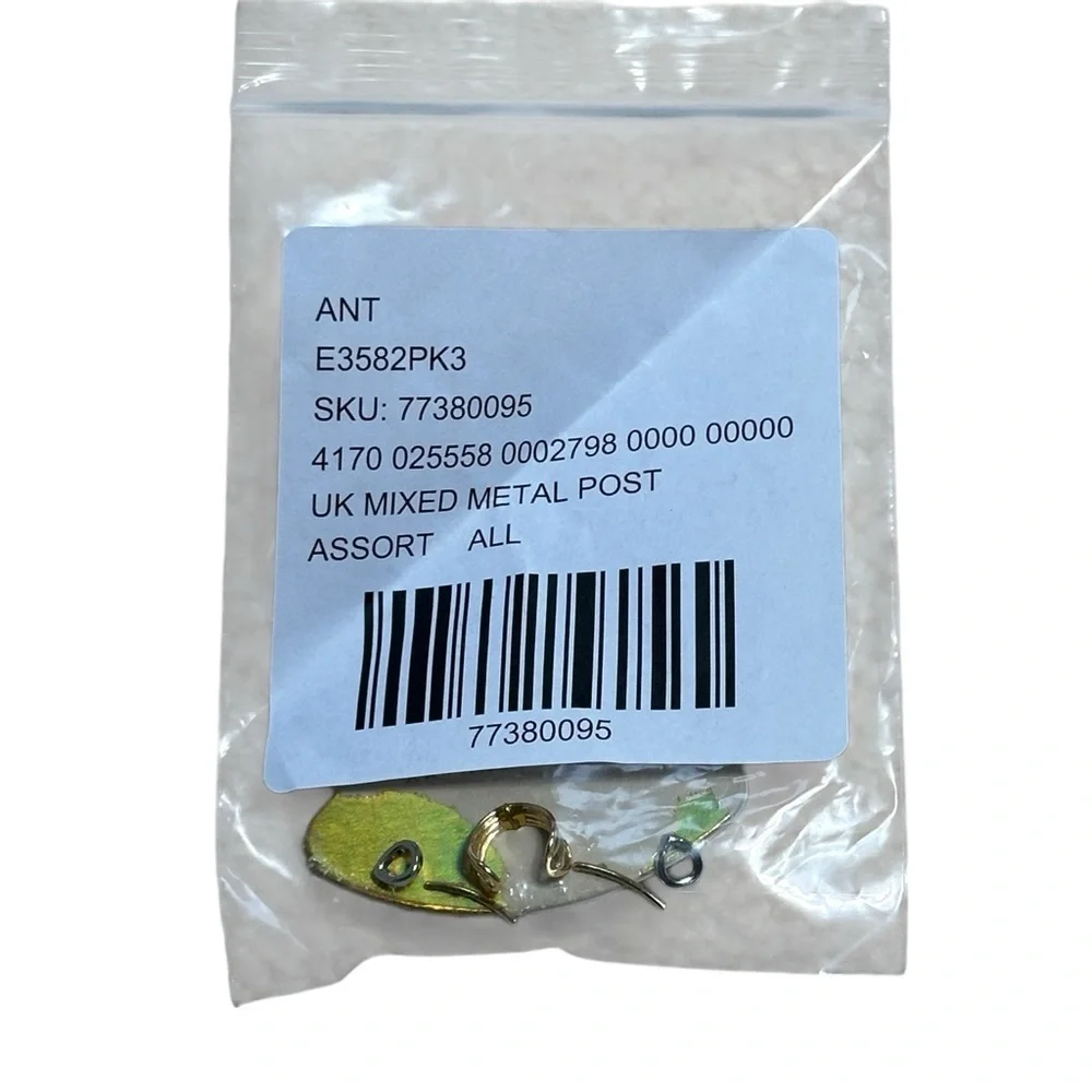 Anthropologie Mixed Metal 14k Gold Plated Stud Earrings Multi Pack